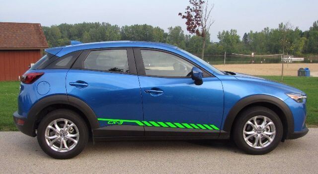 Racing Graphic Stripe Auto-Vinyl-Aufkleber für Mazda CX-3 2015–2018