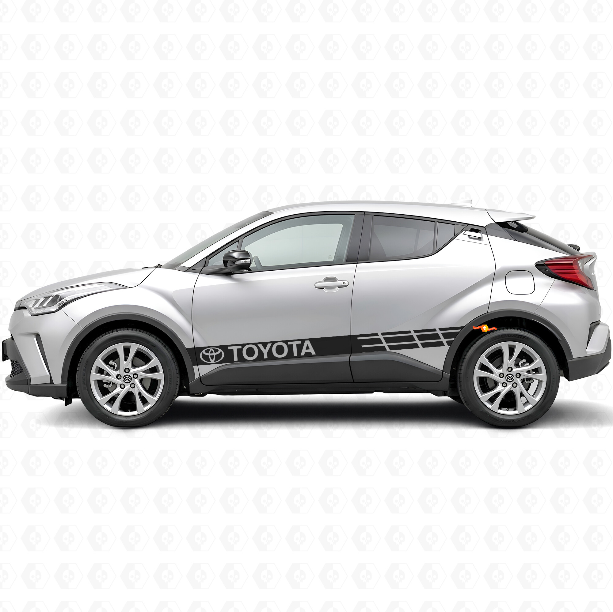 Markierte Rennstreifen Seiten-Vinylaufkleber für Toyota C-HR