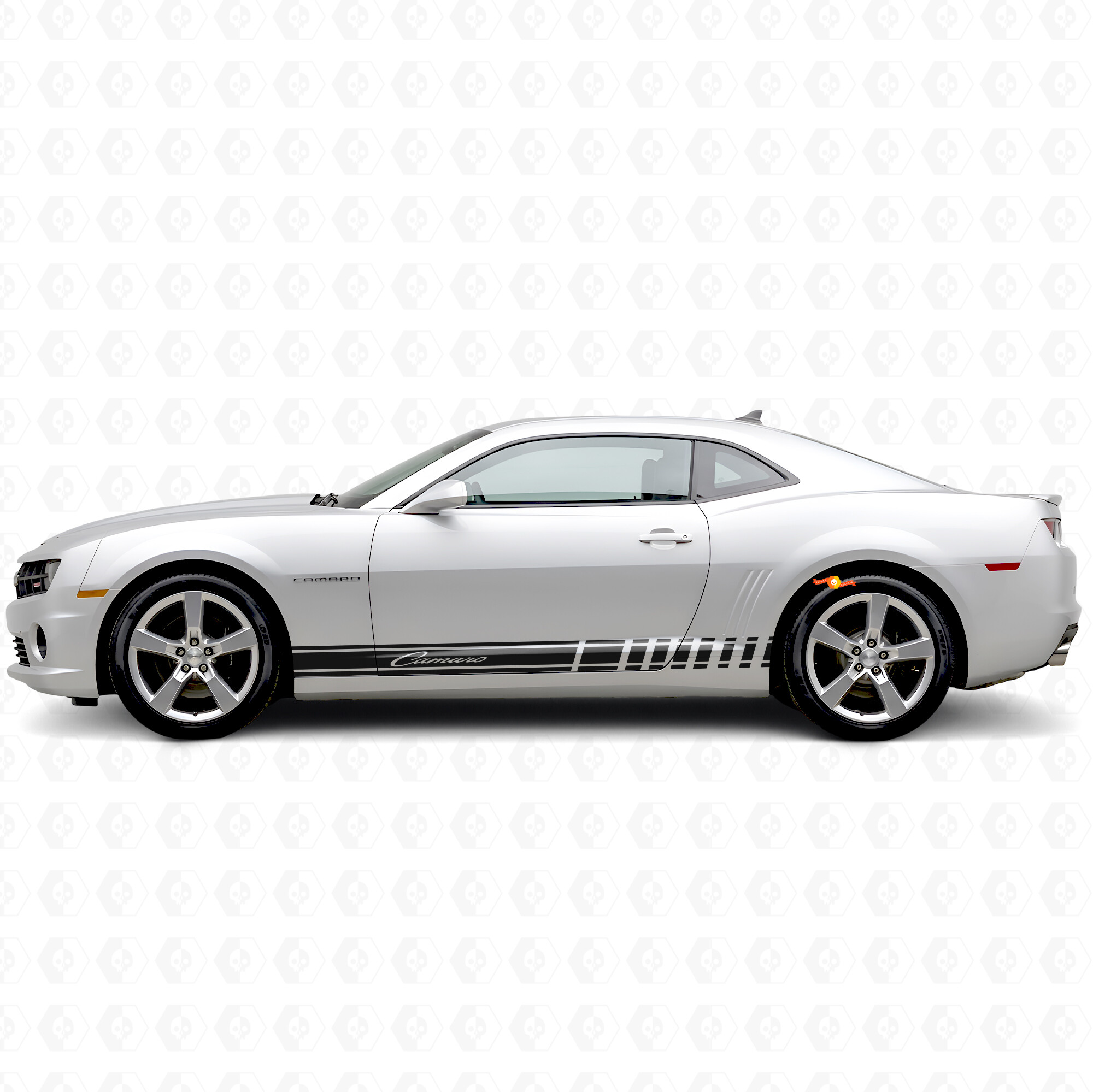 Rennstreifen mit Camaro-Schriftzug Seiten-Vinylaufkleber für Chevrolet Camaro