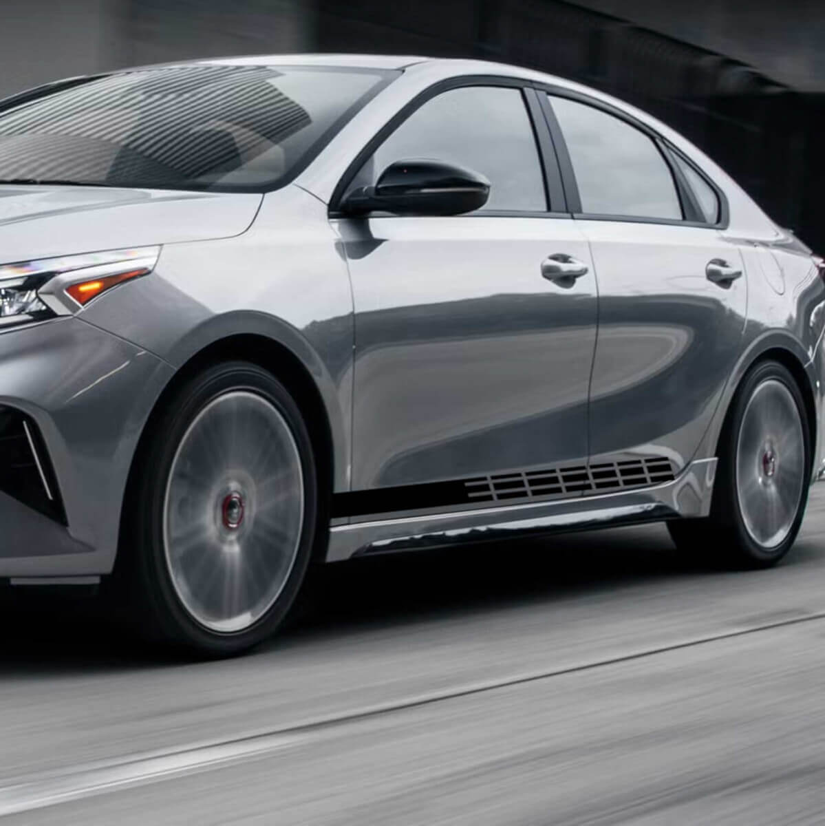 Seitliche Rennstreifen Vinyl-Aufkleber für Kia Forte