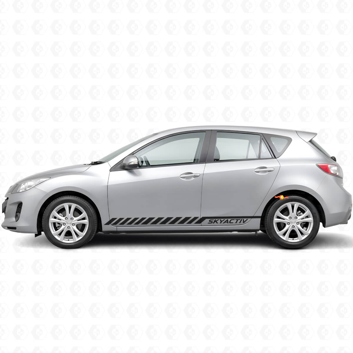 Skyactiv Schriftzug Streifen Seiten Vinyl Aufkleber Sticker für Mazda Mazda3 2011-2013