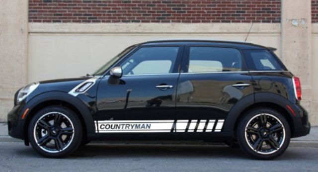 2 x mehrfarbige Grafiken, Countryman-Symbol, Autorennen, Vinyl-Aufkleber