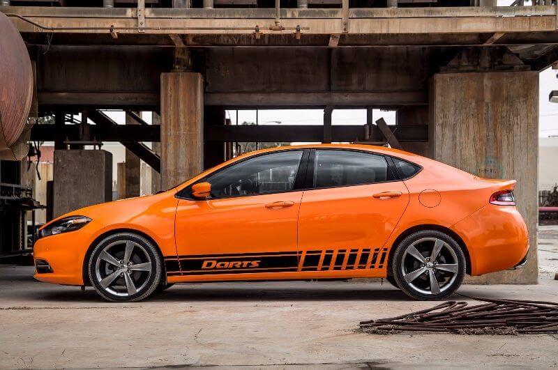 2 x mehrfarbige Grafiken Dodge Darts Symbol Autorennen Vinyl-Aufkleber