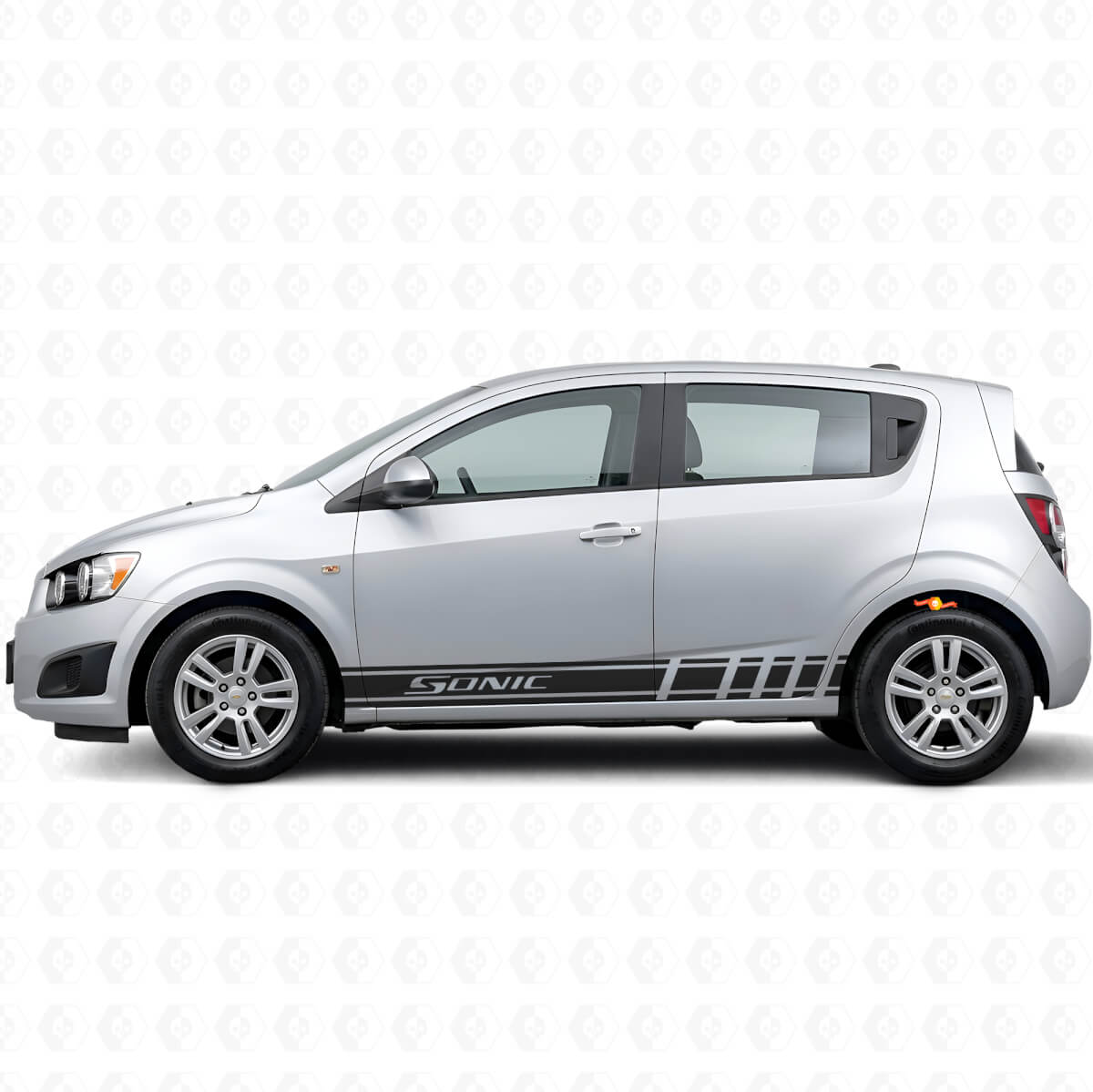 Racing-Stil Seitenstreifen Vinyl-Aufkleber-Set für Chevrolet Sonic