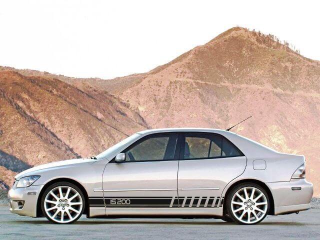 2 x mehrfarbige Grafiken IS200 Symbol Sport Car Racing Vinyl-Aufkleber