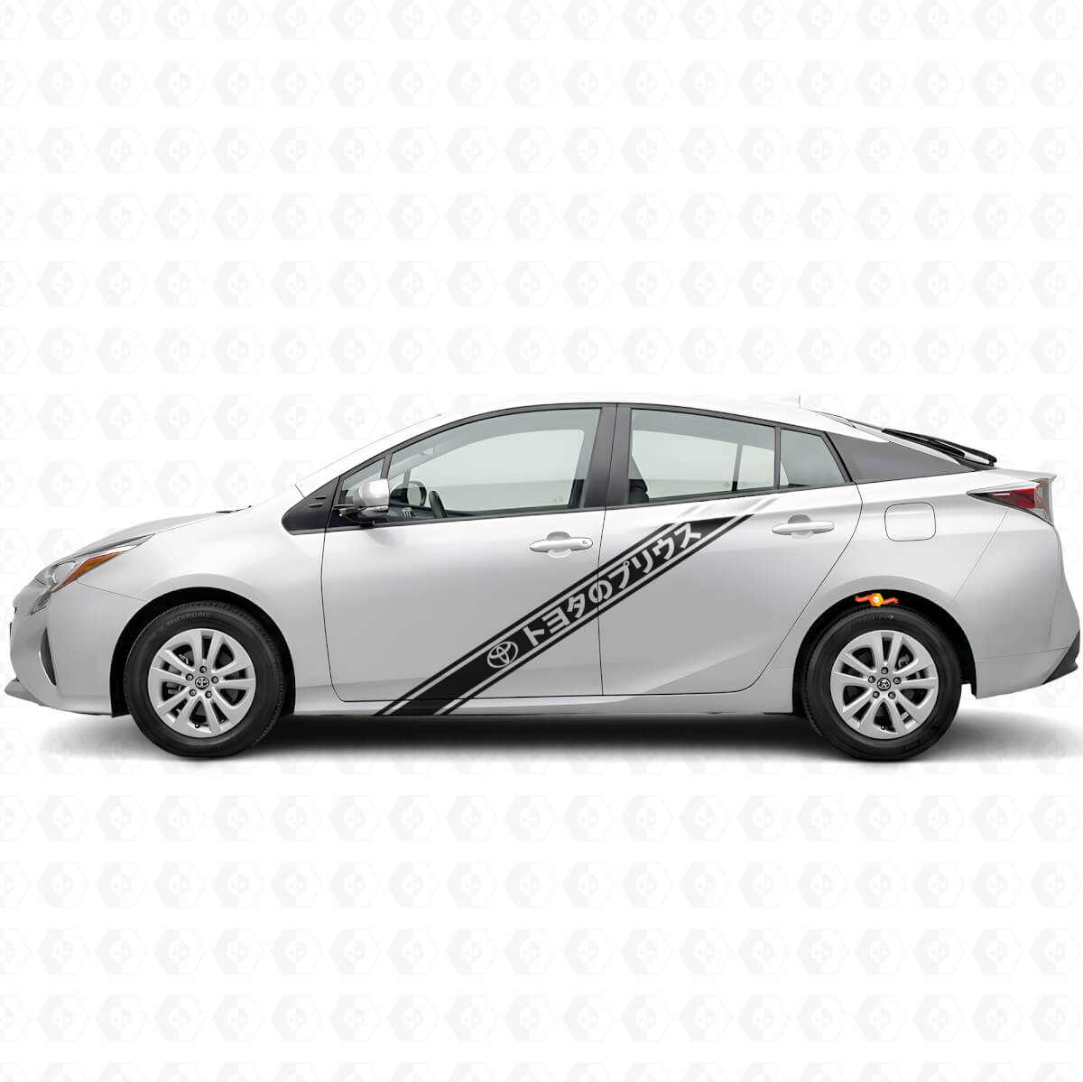 Japanischer Stil Seitenstreifen Vinyl-Aufkleber für Toyota Prius