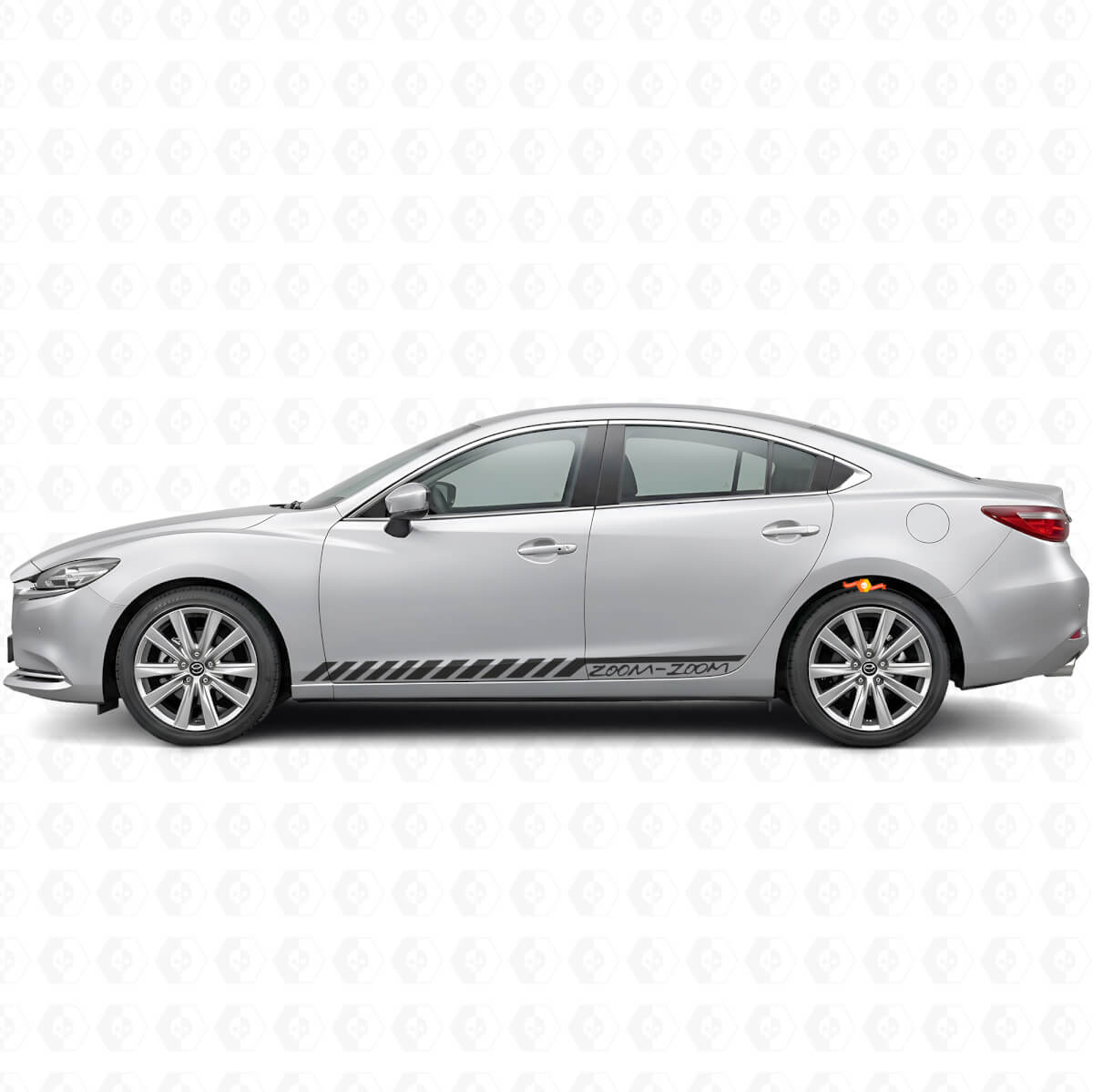 Zoom-Zoom Strobe-Streifen Seiten-Vinylaufkleber für Mazda Mazda6