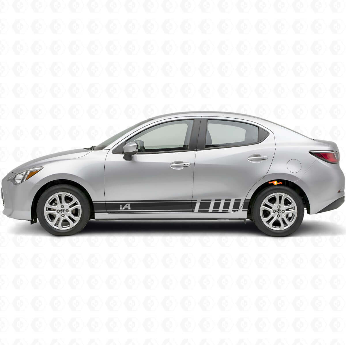 iA Seiten-Rennstreifen Vinyl-Aufkleber-Set für Scion iA oder Toyota Yaris iA