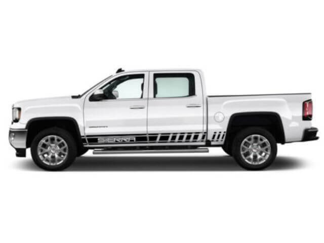 2 x mehrfarbiger Grafikstreifen Sierra 1500 Symbol Autorennen-Aufkleber