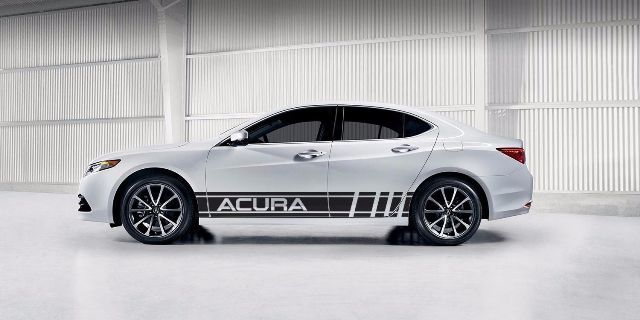 2 x mehrfarbige Grafik-Aufkleber für Acura ILX, Acura TLX, Acura RLX, Auto-Rennsport-Aufkleber
