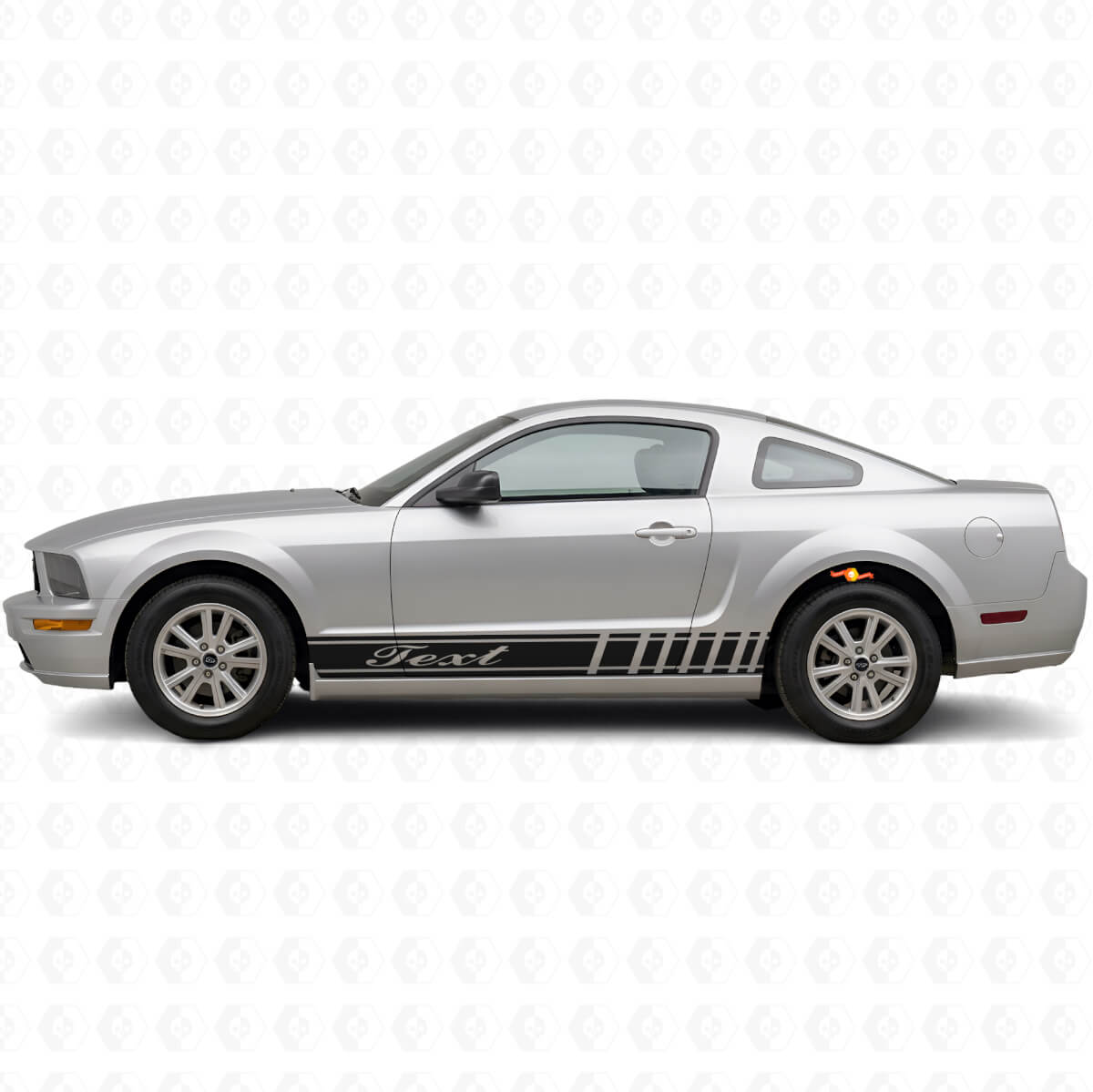 Racing-Stil individuelle Seitenstreifen Vinyl-Aufkleber-Set für Musclecar Musclecarmodel
