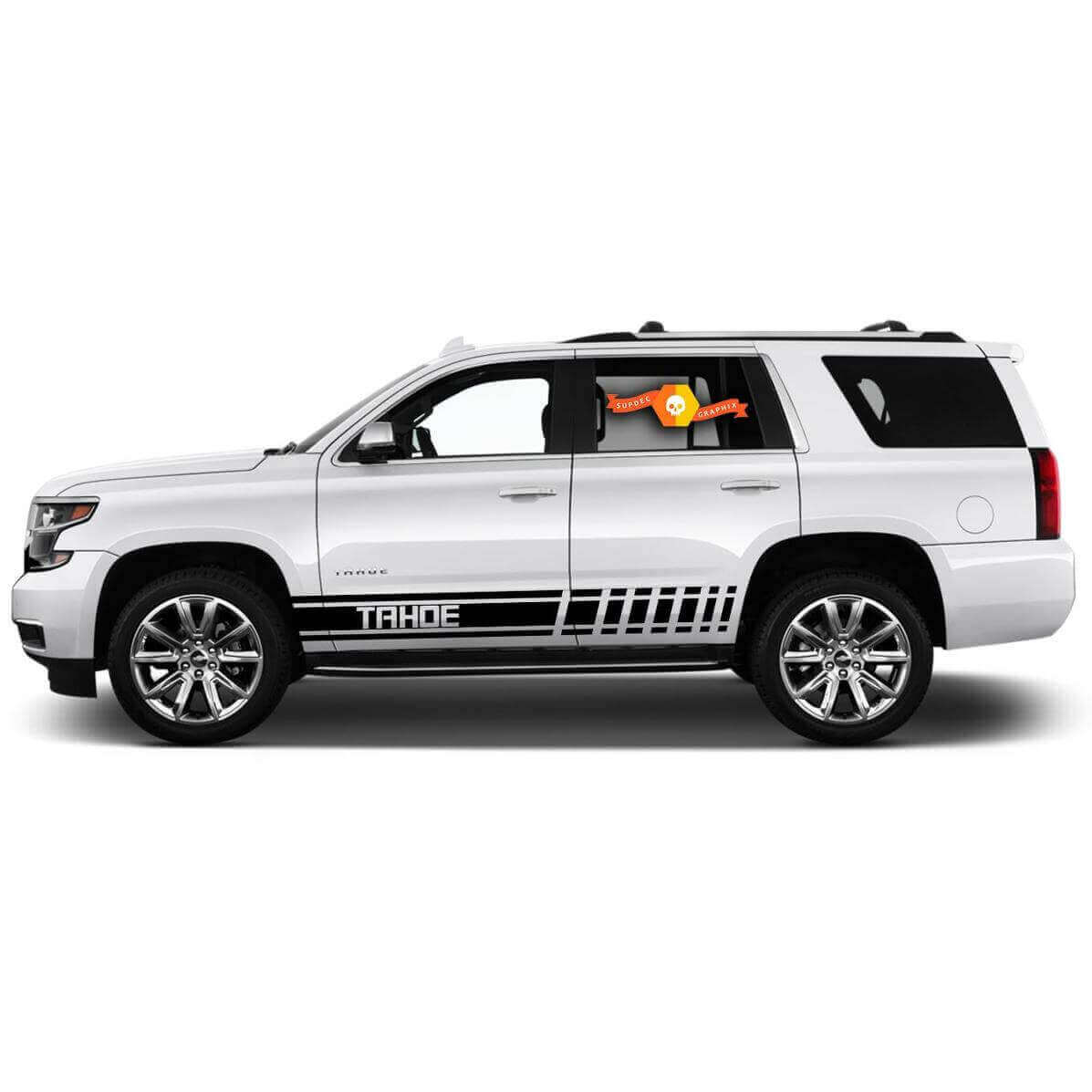 Racing-Style Seitenschweller-Streifen Vinyl-Aufkleberset für Chevrolet Tahoe