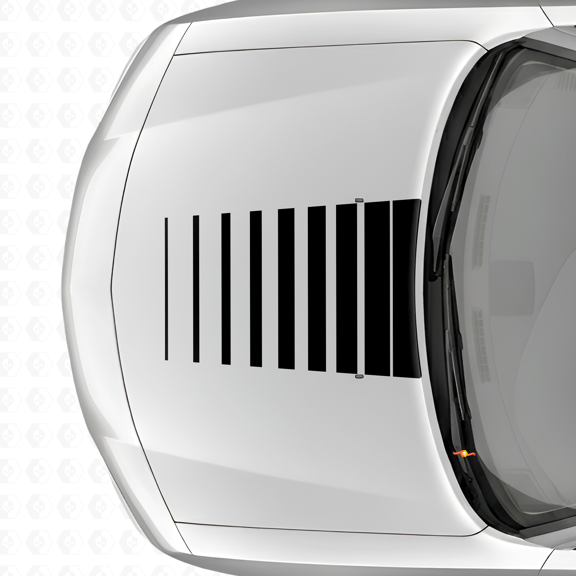 Strobe-Style-Streifen Motorhauben-Vinylaufkleber für Dodge Charger 2006-2010