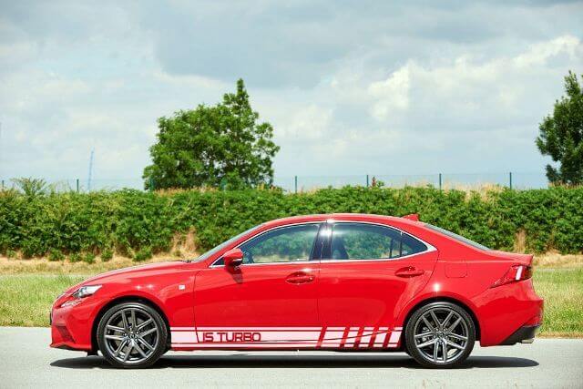 2 x mehrfarbige Grafik IS Turbo Symbol Sport Car Racing Vinyl-Aufkleber