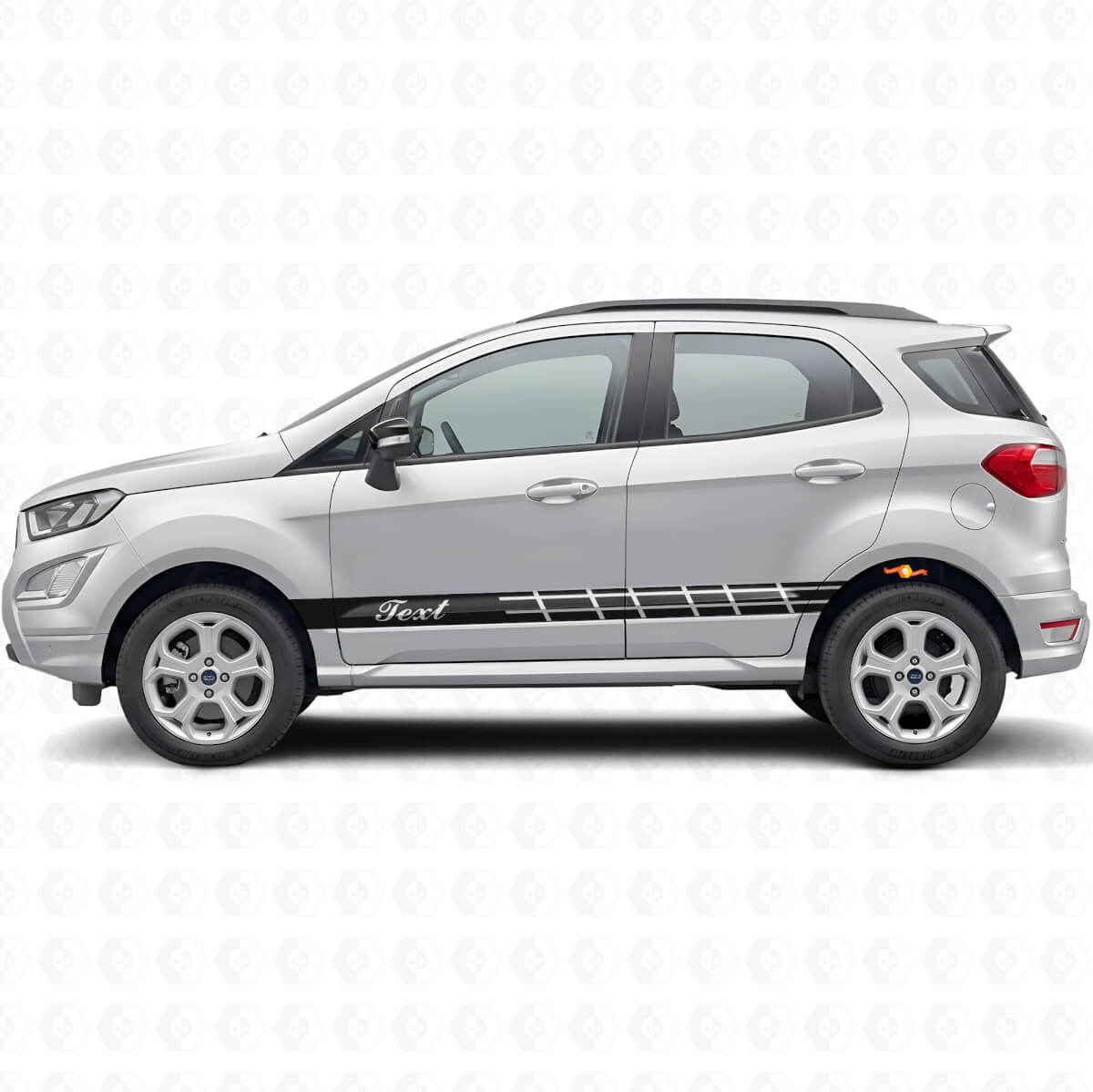 Maßgeschneidertes Rennstreifen Vinyl-Aufkleber-Set für Musclecar EcoSport GT
