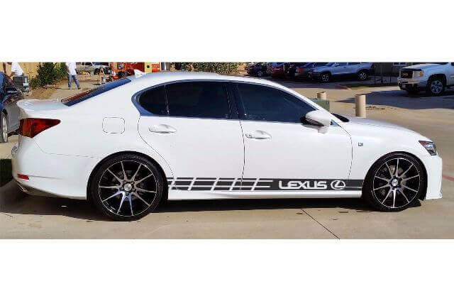 Racing Seitliche Streifen Vinyl Aufkleber Set für Lexus GS 350 F Sport / GS 450h