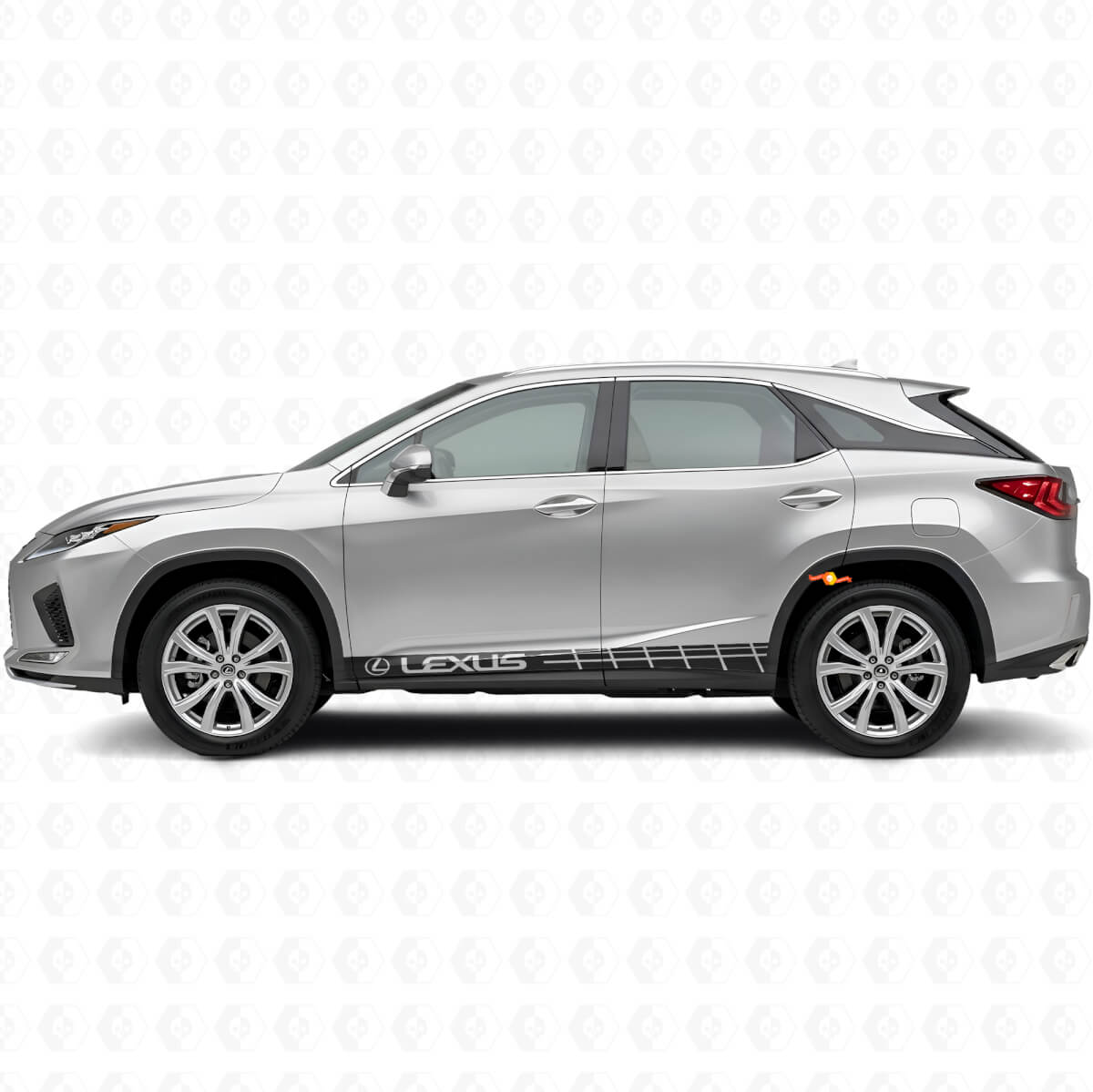 Racing Style Streifen Schweller Vinyl Aufkleber Set für Lexus RX 350