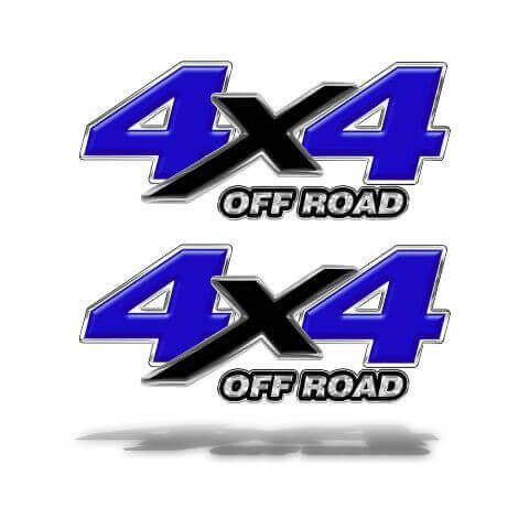 4X4 OFF ROAD DECAL STICKER Blue Graphics Chevy Ford Dodge Truck Mk505OR4
