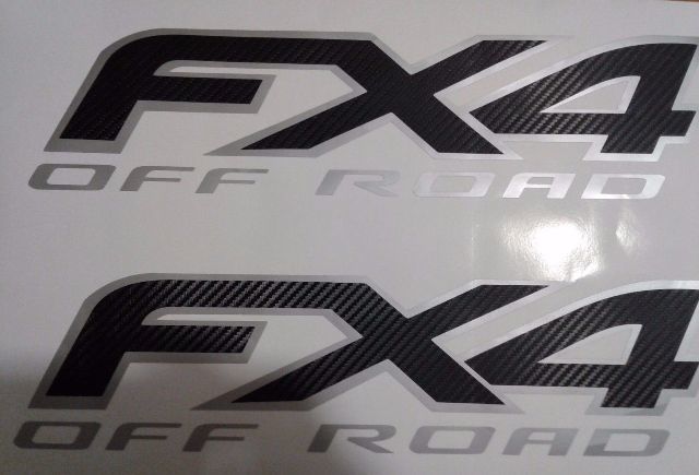 Ford FX4 Offroad Aufkleber Kohlefaser, Sport Chome Truck (SET)