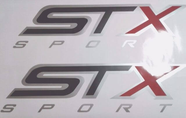 STX Sport Seitenaufkleber-Set für LKW - Schwarz Matt Grau