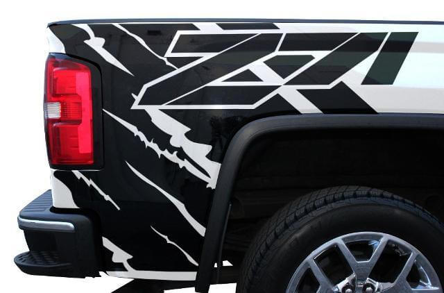 Z71 Kotflügel-Vinyl-Aufkleber-Kit für GMC Sierra 2014-2017