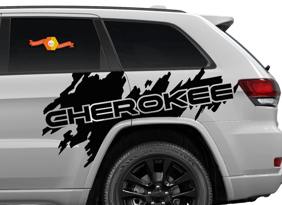 Seite Jeep Cherokee Trailhawk TrailHawk Splash Splatter Grafik Vinyl Aufkleber Aufkleber SUV
