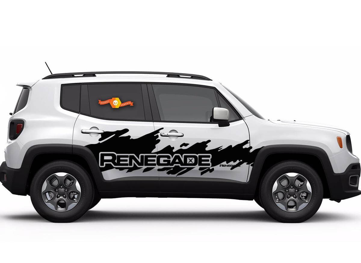 Jeep Renegade Seiten-Splash-Spritzer-Logo-Grafik-Vinyl-Aufkleber
