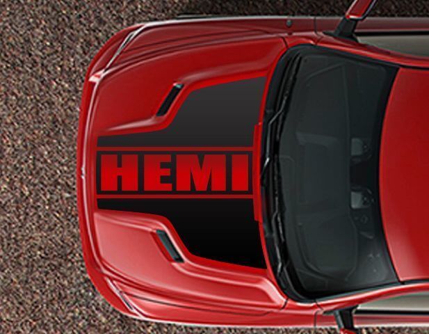HEMI Kontur Motorhauben Vinyl-Aufkleberset für Dodge RAM 1500