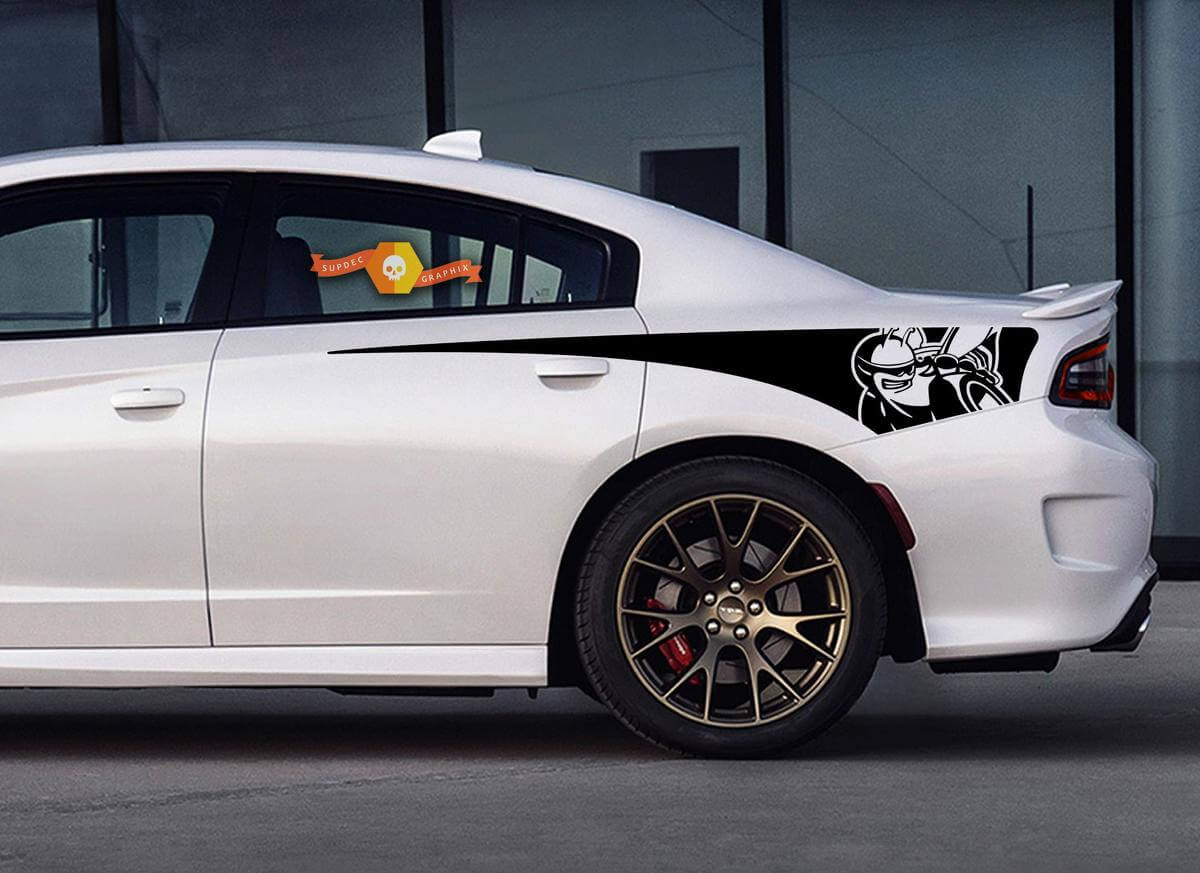 Scat Pack Heckseiten-Streifen Vinyl-Aufklebersatz für Dodge Charger 2015-2020