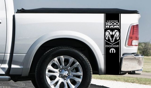 Dodge Ram 1500 RT HEMI Truck Bed Box Graphic Stripe Aufkleber Aufkleber Heckklappe LED