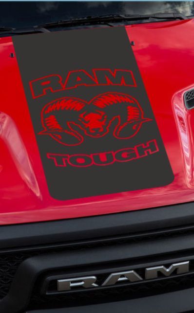 2015-16-17 Dodge Ram Hemi Rebel Hood Truck Aufkleber Grafik Reb-08