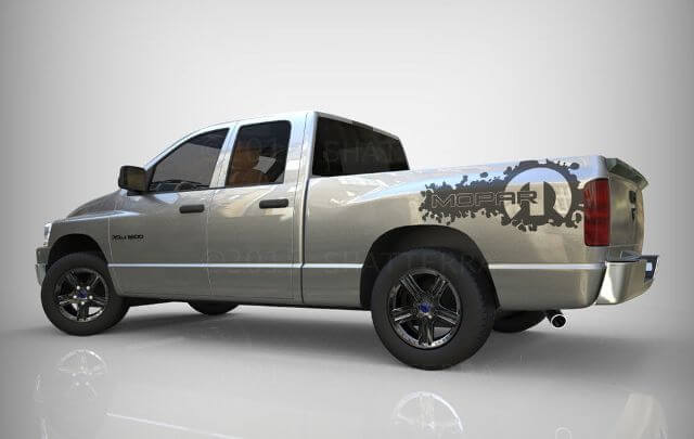 Dodge Ram 1500 2500 3500 Vinyl Aufkleber Racing Aufkleber Streifen Hemi Mopar 5.7L DS046