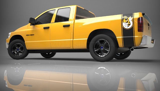 1500 2500 LKW Ladefläche Seitenstreifen Rumble Bee Ram Dodge Vinyl Aufkleber Aufkleber PDS018A