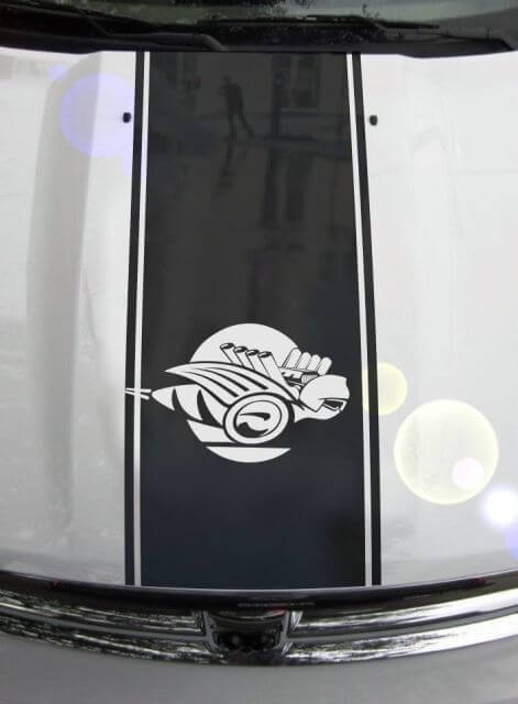 Ram Truck 1500 2500 3500 Bee Hood Streifen Vinyl Aufkleber Aufkleber Grafik DH-006A
