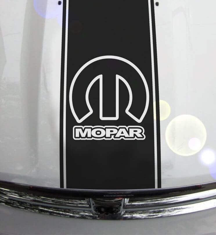 Mopar Motorhauben-Streifen Vinyl-Aufkleber für Dodge Ram 1500 2500 3500