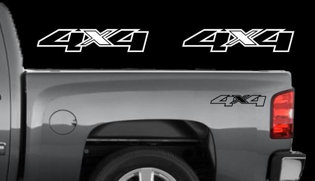 2 x 2007–2020 Chevy Silverado 4 x 4 Aufkleber 1500 2500 GM HD-Vinyl-Aufkleber-Set