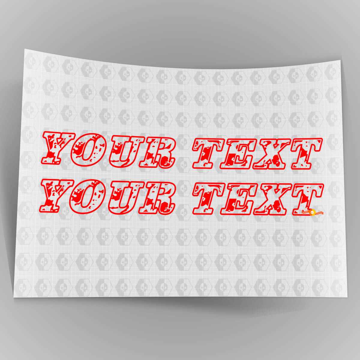 Benutzerdefinierter Aufkleber im verwaschenen Kratzer-Stil aus Vinyl für Jeep Wrangler