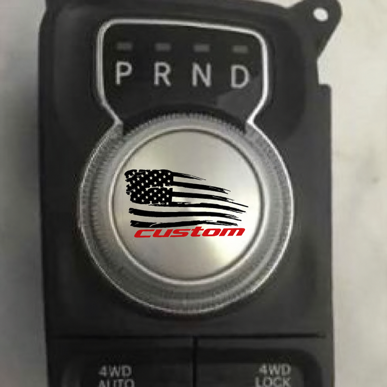 individueller amerikanischer Flaggen-Schalthebel-Universal-Vinylaufkleber für Dodge Ram 1500