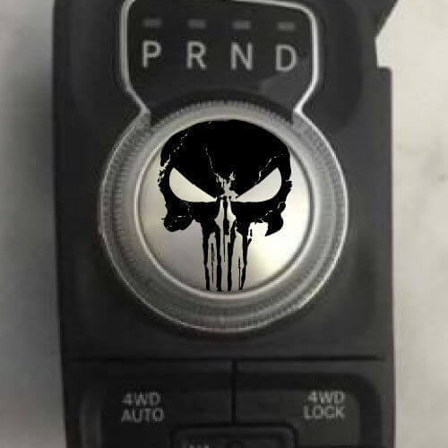 Dodge Ram Punisher Grunge Schaltknauf Aufkleber Aufkleber Grafik Vinyl Rebel Shifter