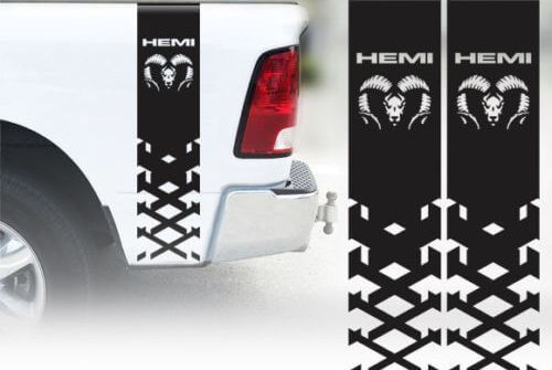 Dodge Ram 1500 2500 3500 Hemi 4x4 Aufkleber Truck Bed Stripe Vinyl Aufkleber Racing 1D
