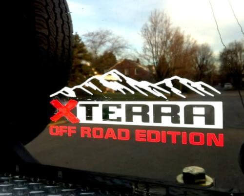 Xterra Off Road Edition Mountain Heckklappen- & Seiten-Vinyl-Aufkleberset für Nissan Xterra