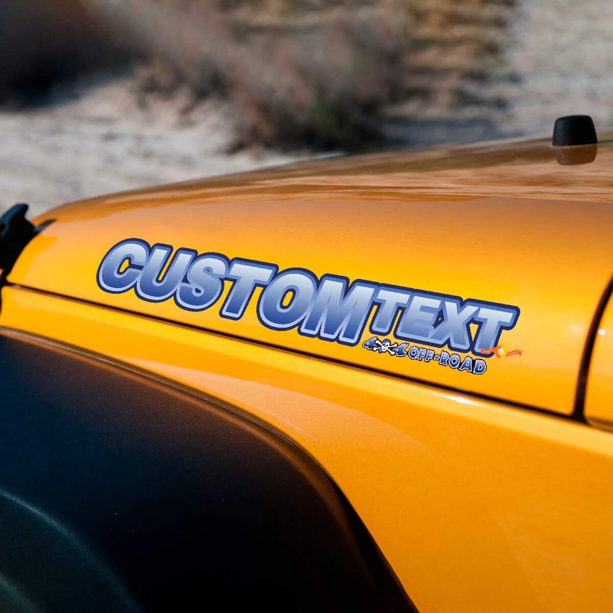 Lettering 4x4 Off Road Piratenstil Motorhauben Vinyl Aufkleber für Jeep Wrangler