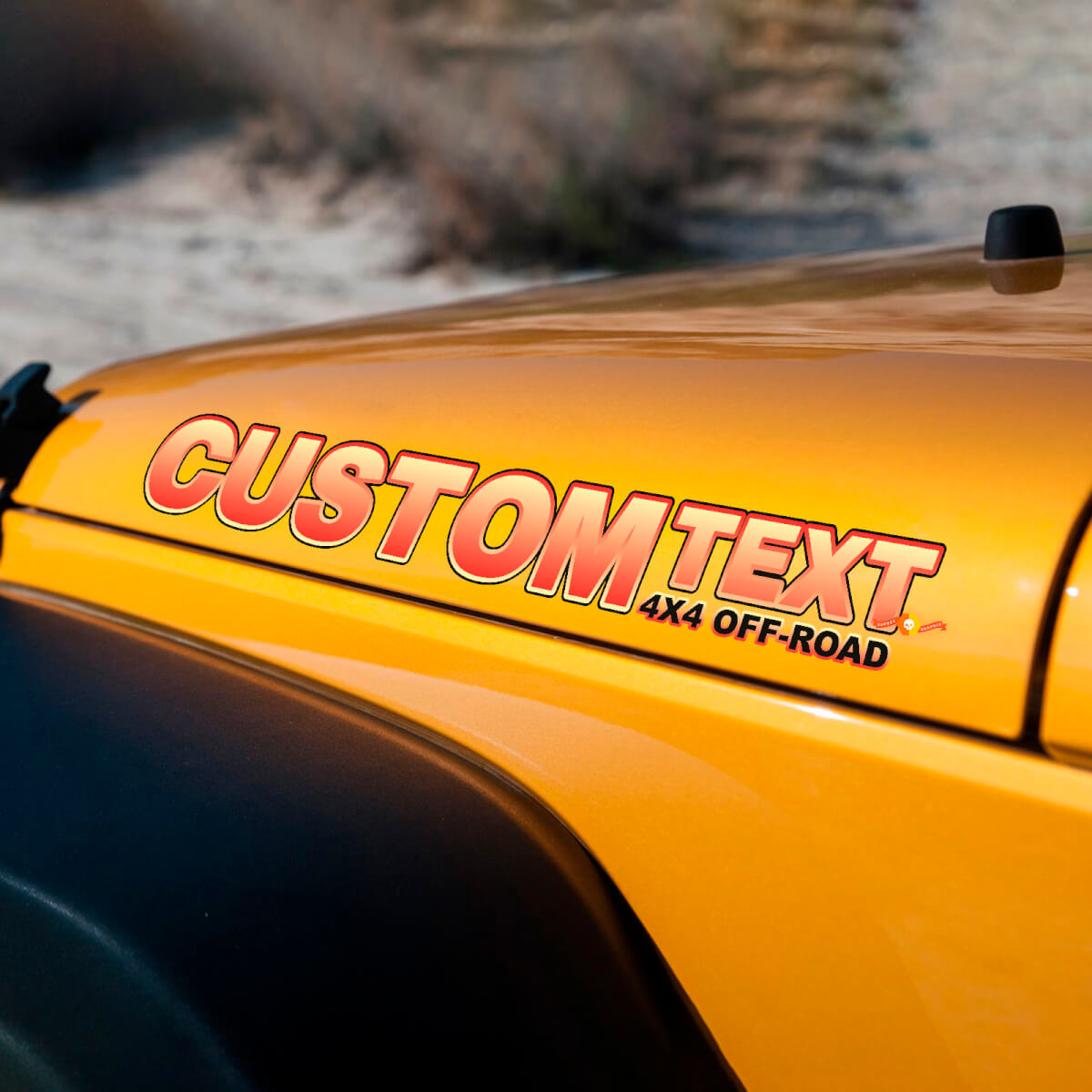 Schriftzug 4x4 Off Road Motorhauben-Vinylaufkleber für Jeep Wrangler