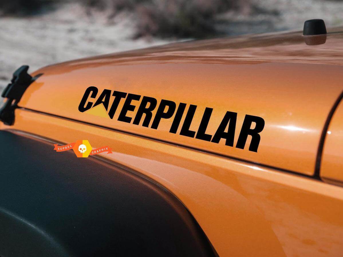 Caterpillar-Style Hauben-Vinylaufkleber für Jeep Wrangler JL JK TJ YJ