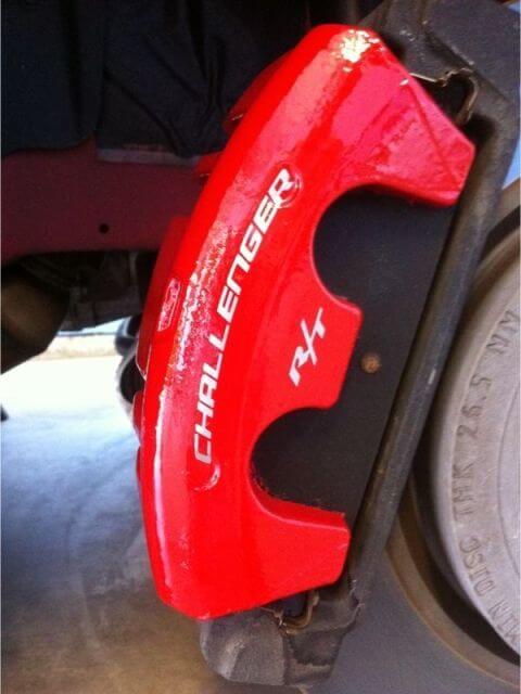 R/T Gebogener Bremssattel Hochtemperatur-Vinylaufkleber-Set für Dodge Challenger