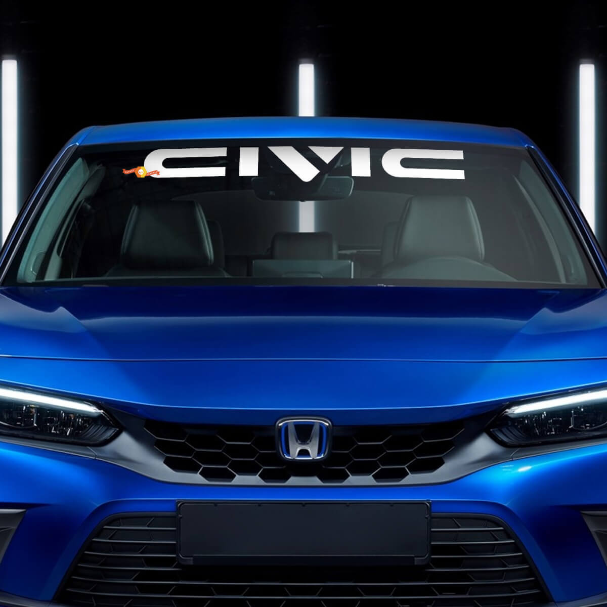 Markenbeschriftung Windschutzscheiben Vinyl-Aufkleber für Honda Civic