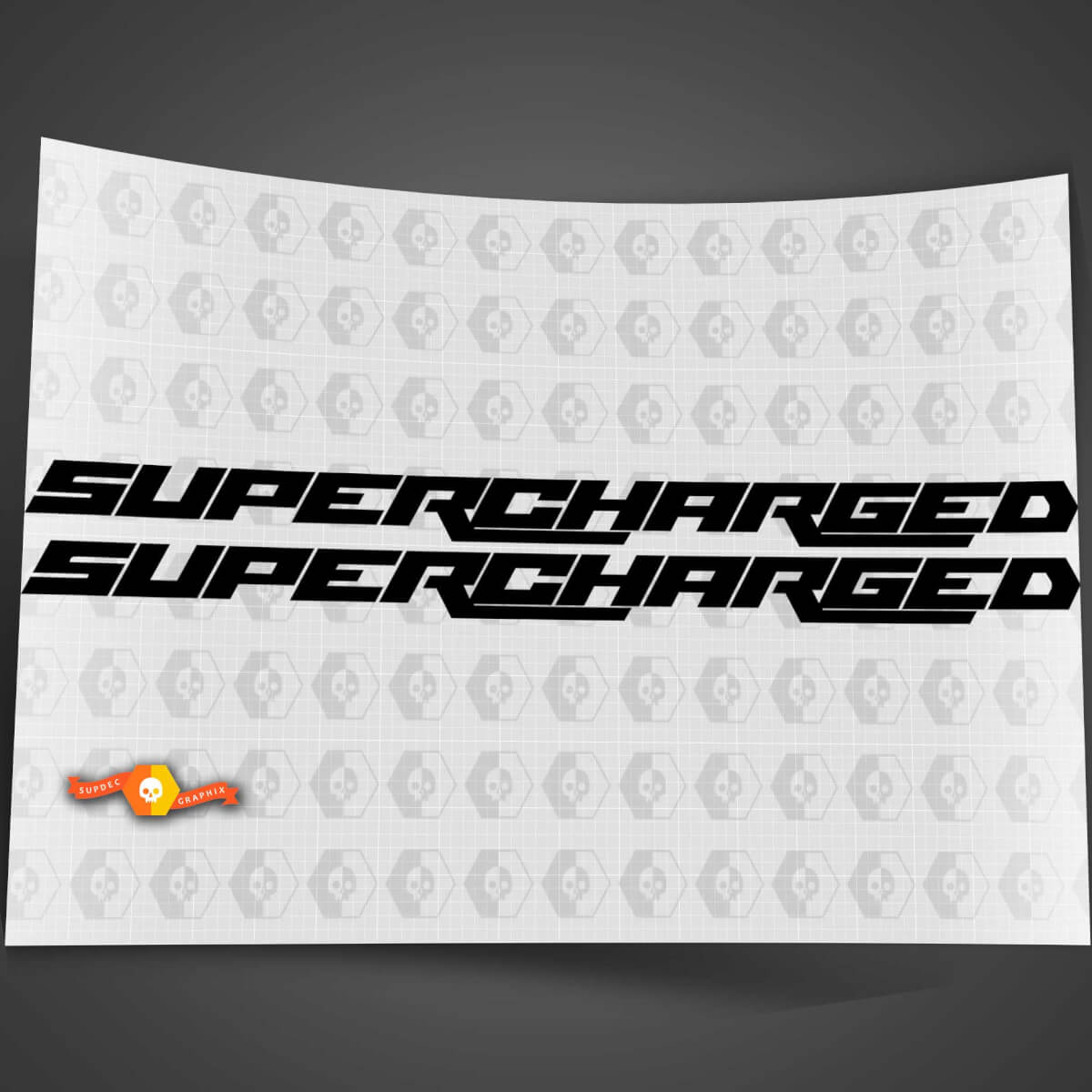 2 X Supercharged Motorhaube SRT Dodge Charger Challenger Aufkleber Aufkleber