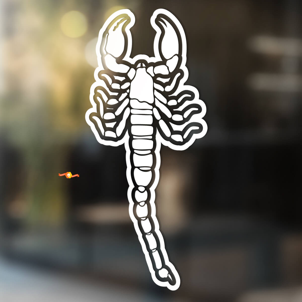 Wüstenskorpion mit Kontur Universeller Vinylaufkleber