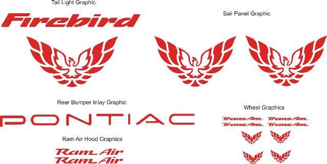 Pontiac Firebird Trans Am Bundle Graphic Decal Set 1998–2001