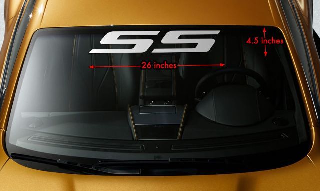 SS Windschutzscheiben-Banner, Vinyl-Aufkleber für CHEVY, CHEVROLET CAMARO, IMPALA COBALT
